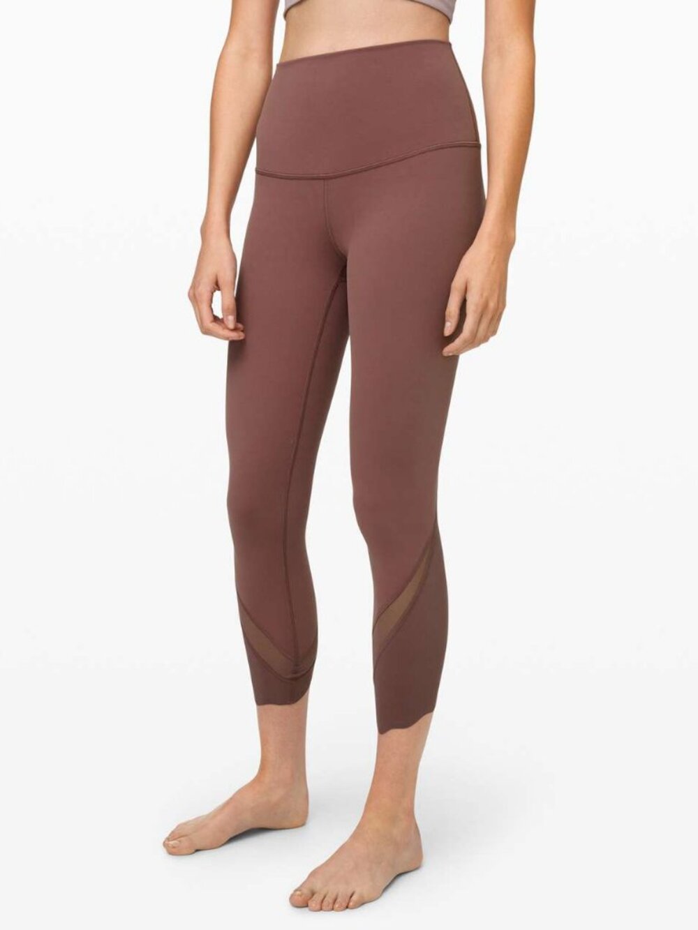 Wunder Under 23" Crop Leggings w/ Scallop Hem